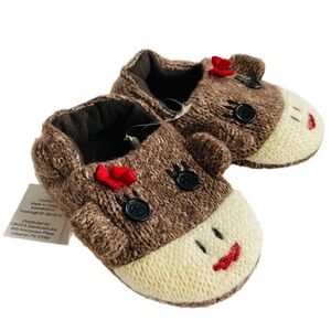 NEW Sock Monkey Slippers
